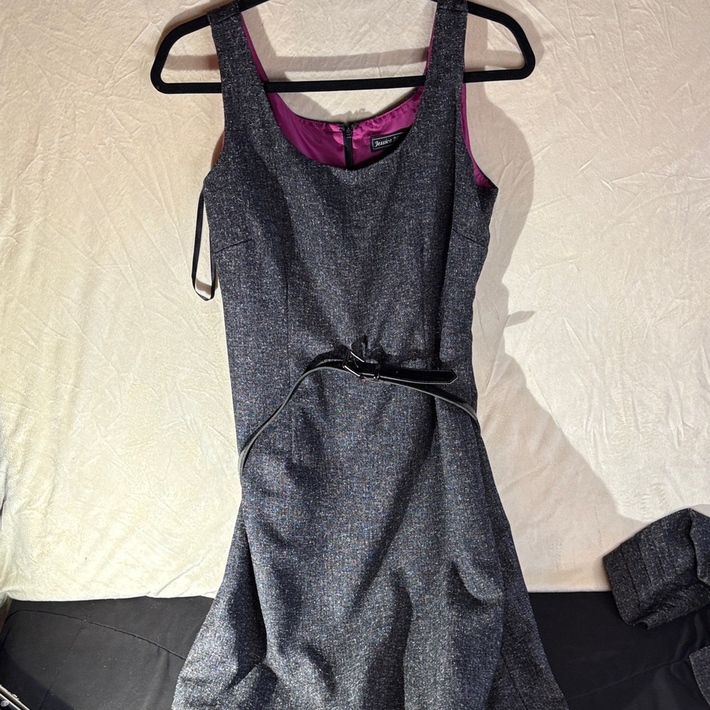 Jessica Howard Gray Women's Jacket & dress set size 12 - Picture 7 of 11